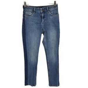 Boden Cavendish Girlfriend Jeans Womens US 4R Blue Mid Rise Stretch Ankle Denim